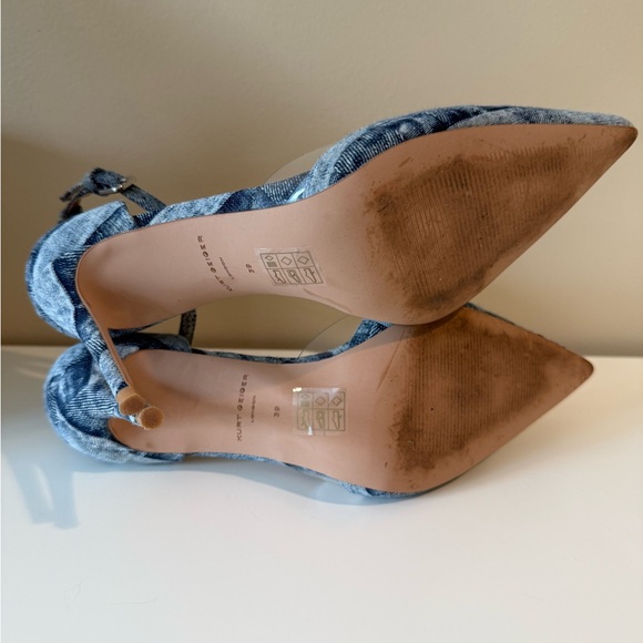 Kurt Geiger London BELGRAVIA Ankle-Strap Pumps in Blue Denim - Picture 5 of 5